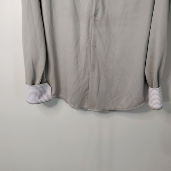 Ministry of Supply Shirt Men 16-16.5" Flip Cuff Slim Fit Performance Stretch Y2K - Picture 3 of 10